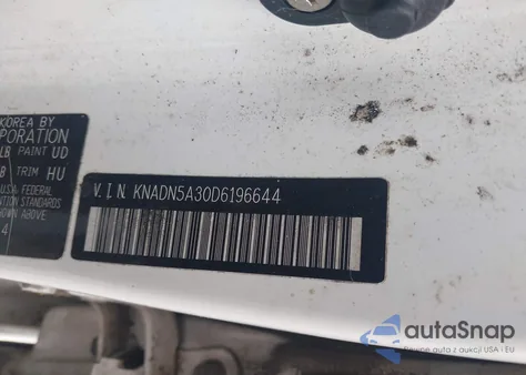 2013 Kia Rio Sx z USA, uszkodzony, nr VIN KNADN5A30D6196644